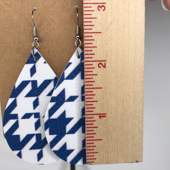 Faux Leather Dangle Earrings - Picture 2 of 4